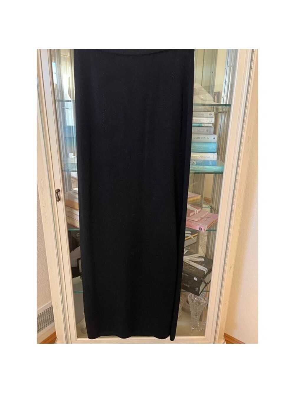 Women's St. John Evening Black Maxi Skirt Size 8